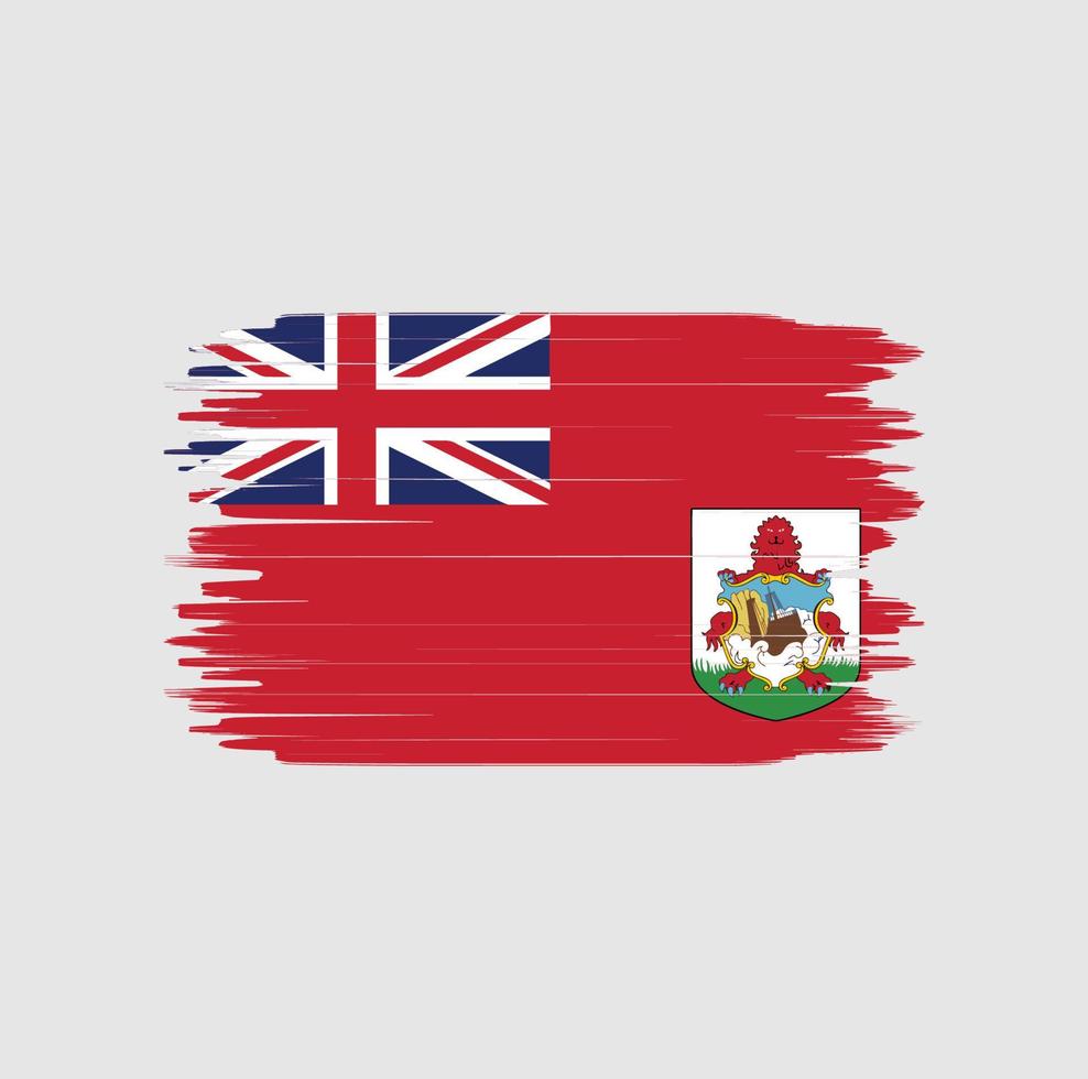 trazo de pincel de la bandera de Bermudas. bandera nacional vector