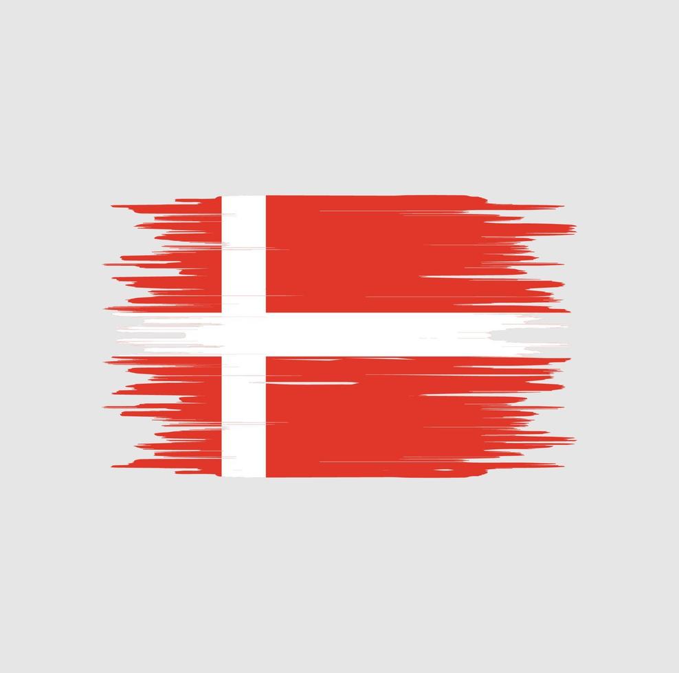 Denmark flag brush stroke. National flag vector