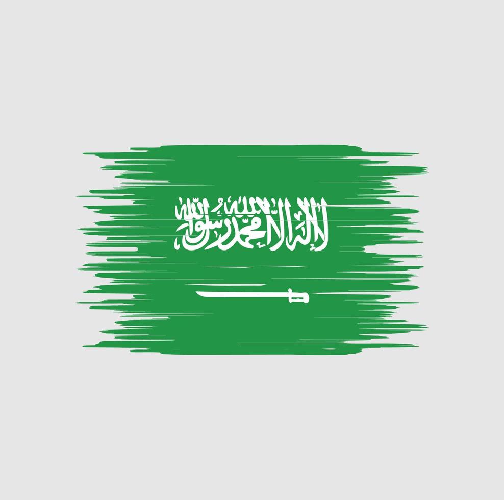 Saudi Arabia flag brush stroke. National flag 5945822 Vector Art at ...