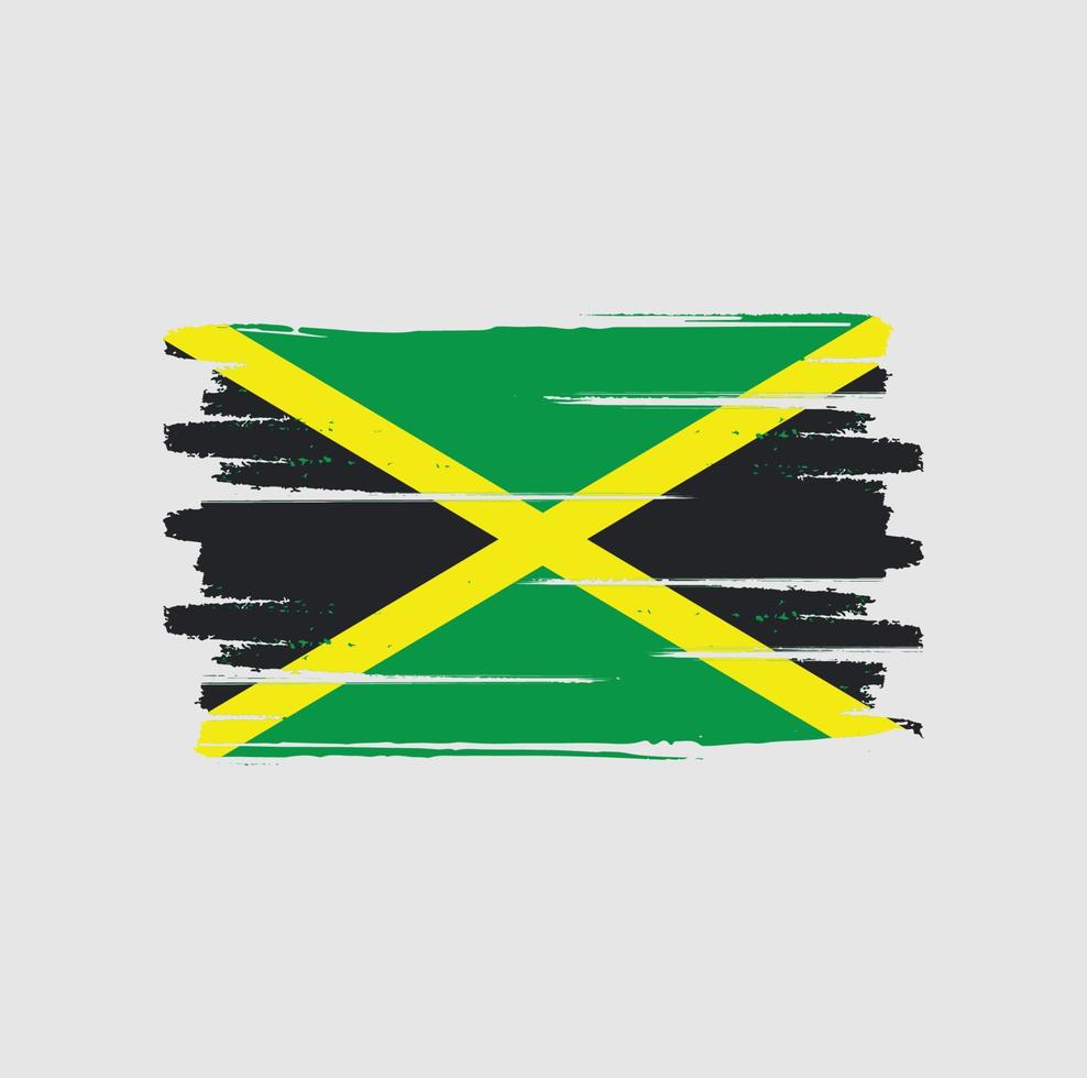 trazos de pincel de bandera de jamaica vector