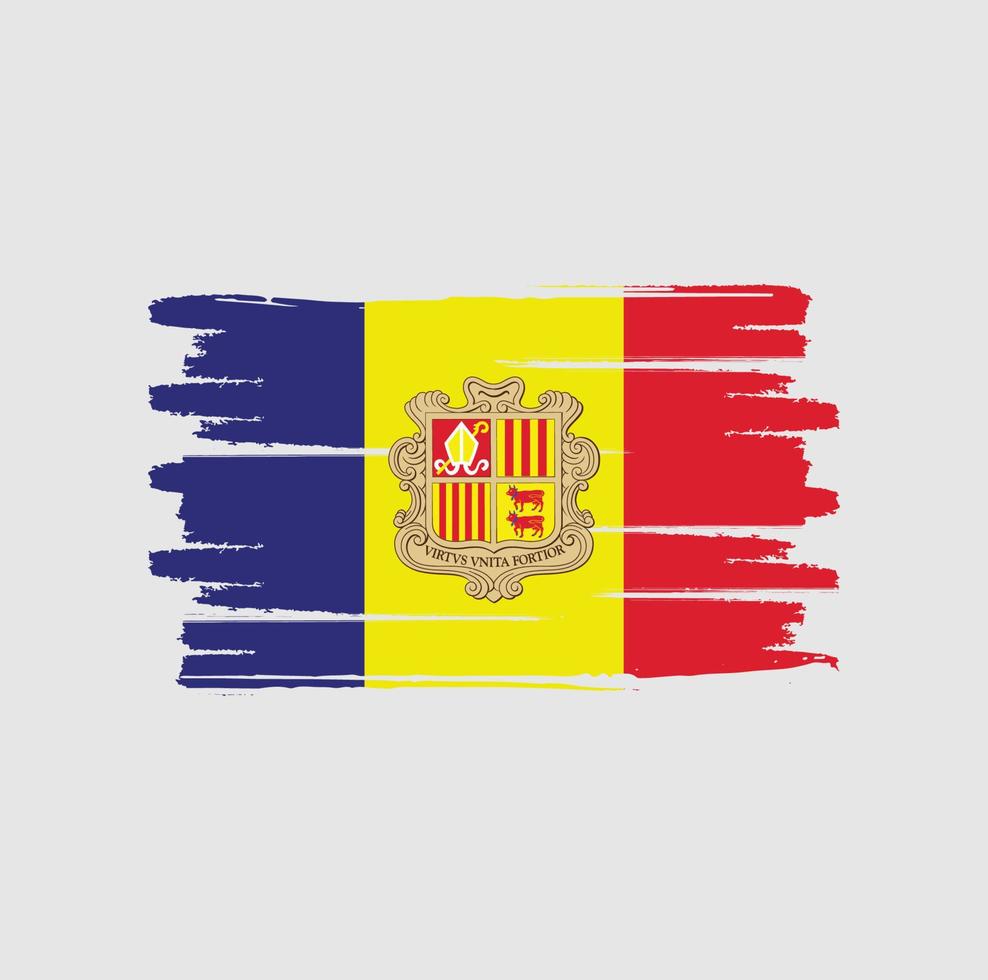 Andorra flag brush strokes vector