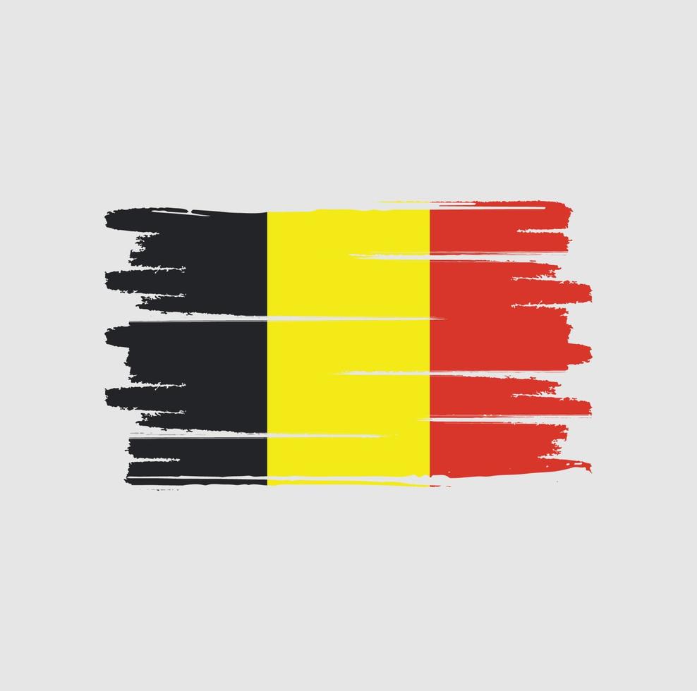 trazos de pincel de bandera de bélgica vector