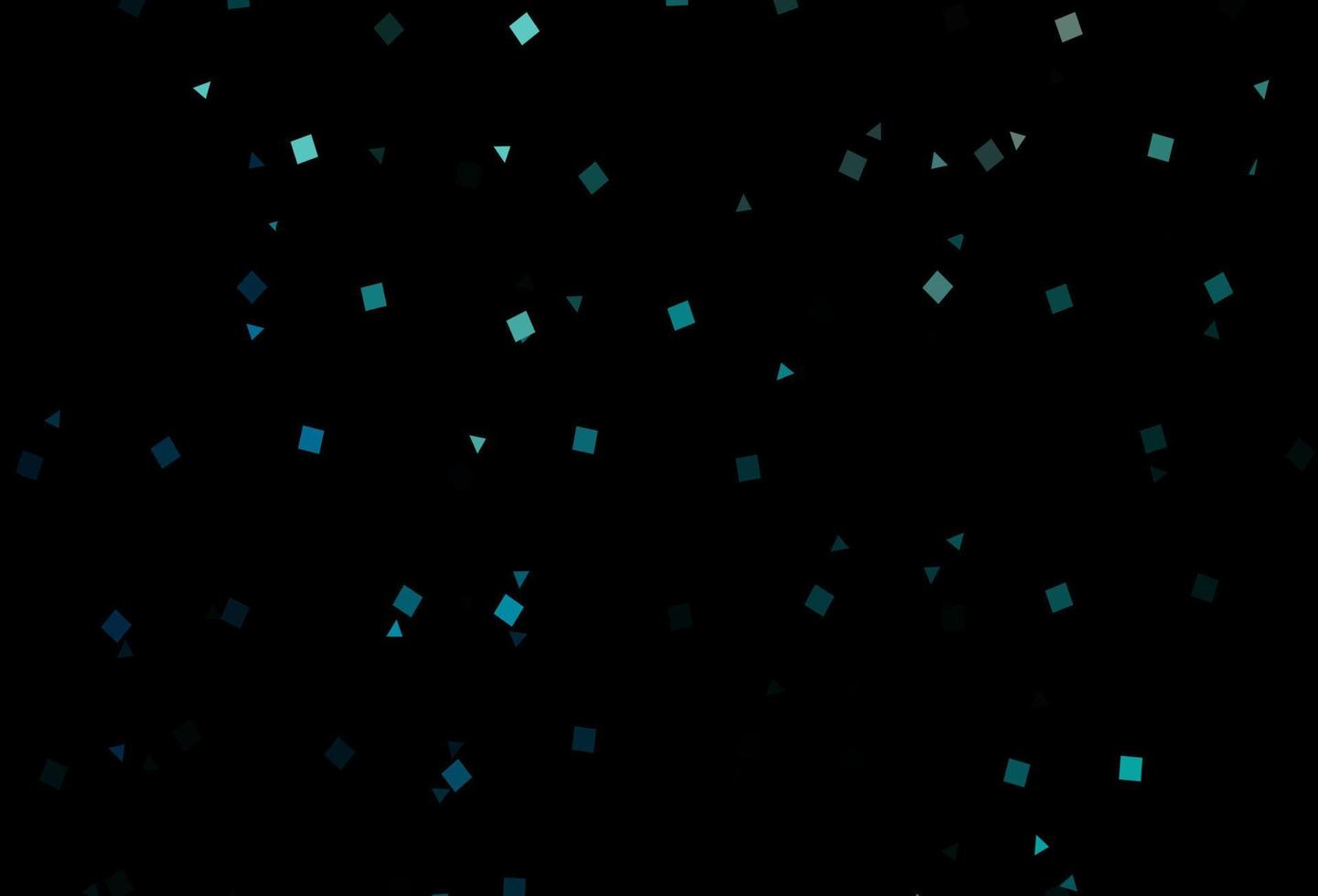 Dark BLUE vector template with crystals, circles, squares.