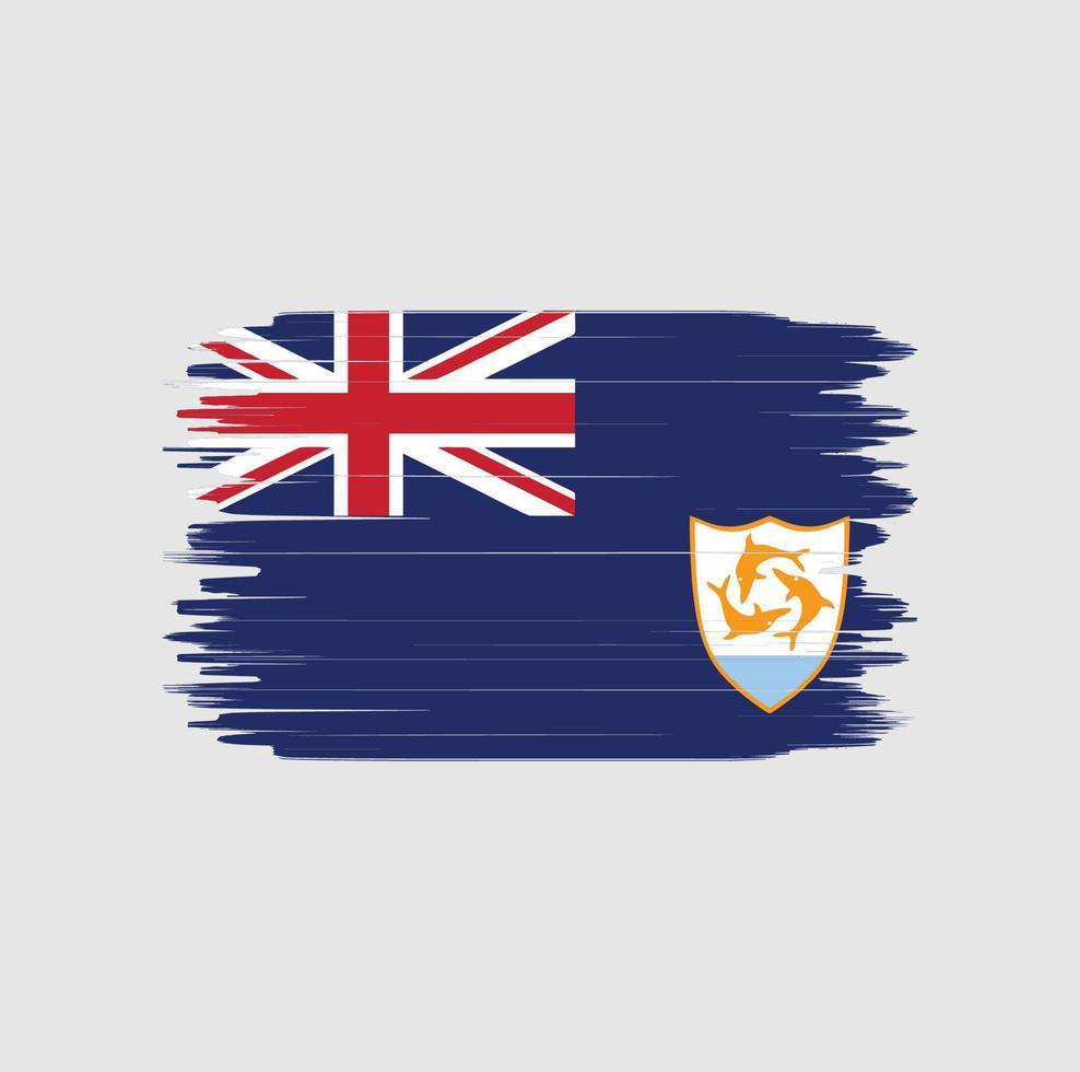 Anguilla flag brush stroke. National flag vector