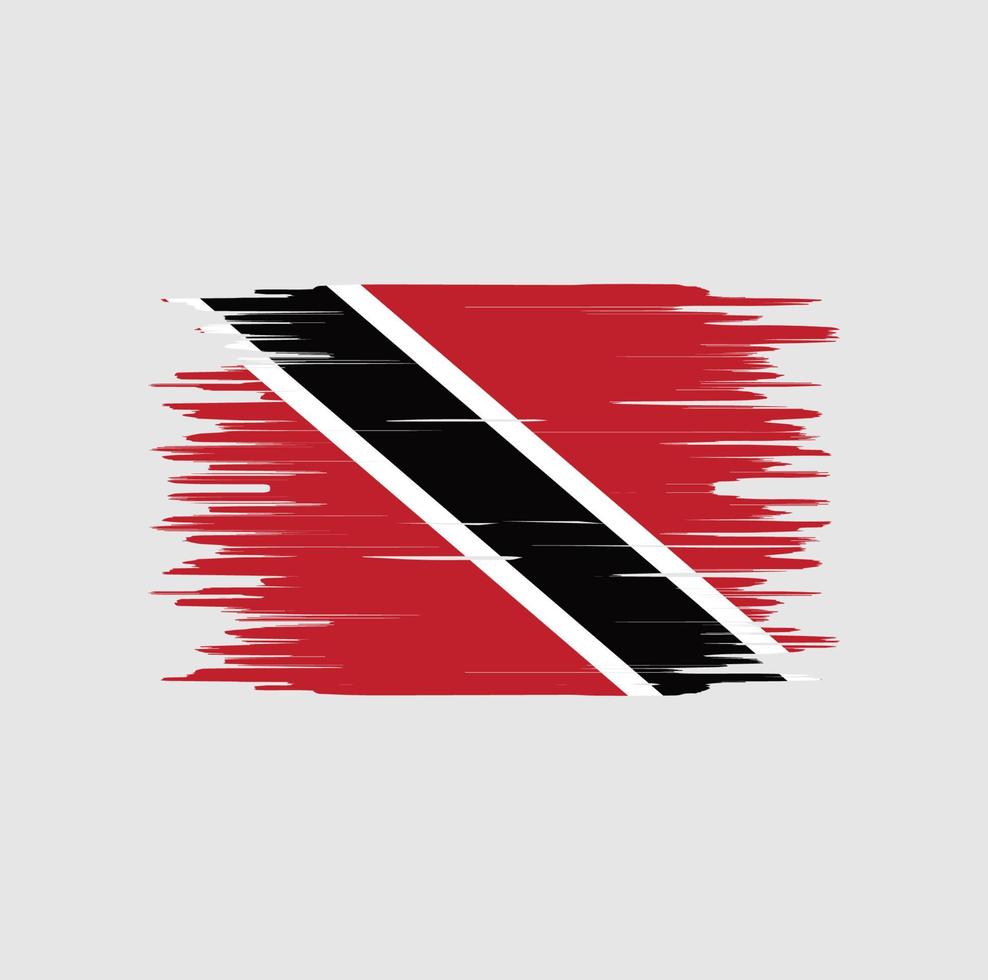 trazo de pincel de bandera de trinidad y tobago. bandera nacional vector