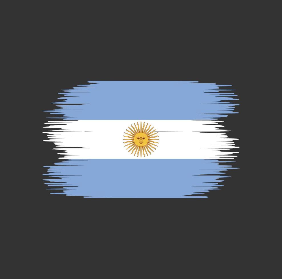 Argentina flag brush stroke. National flag vector