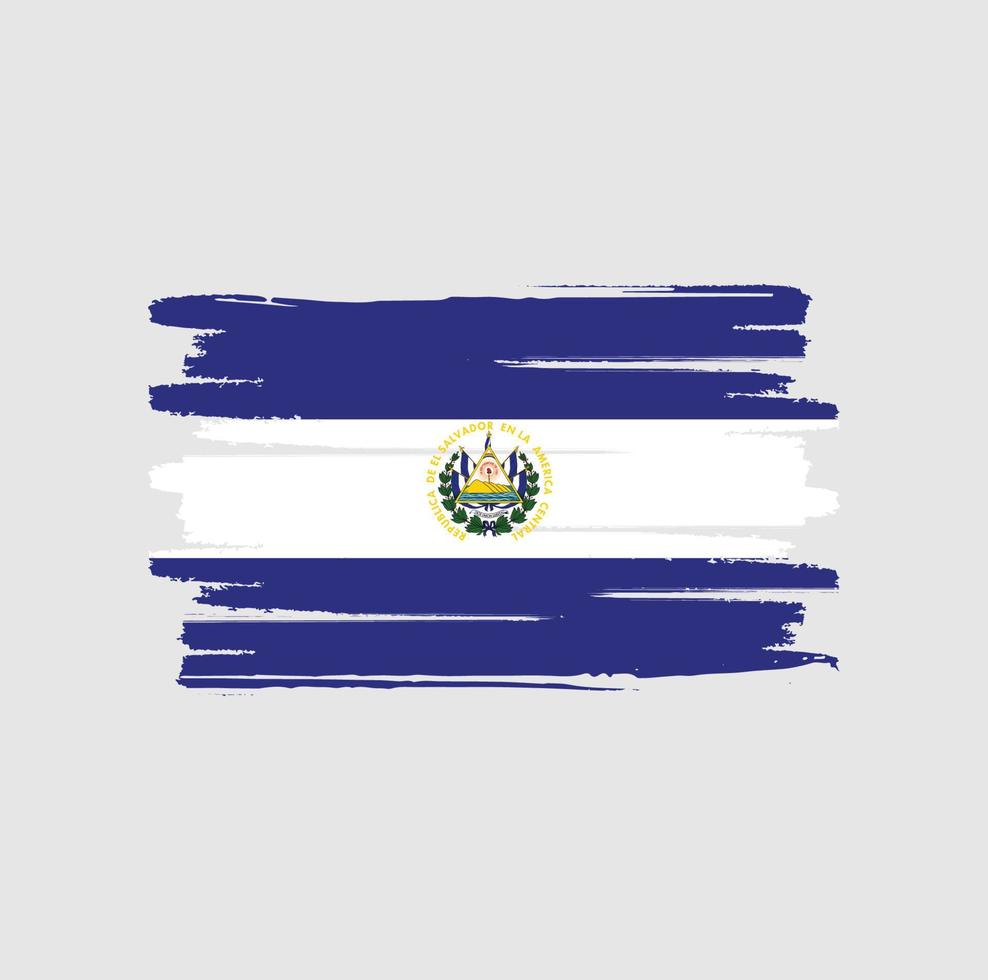 El Salvador flag brush strokes vector