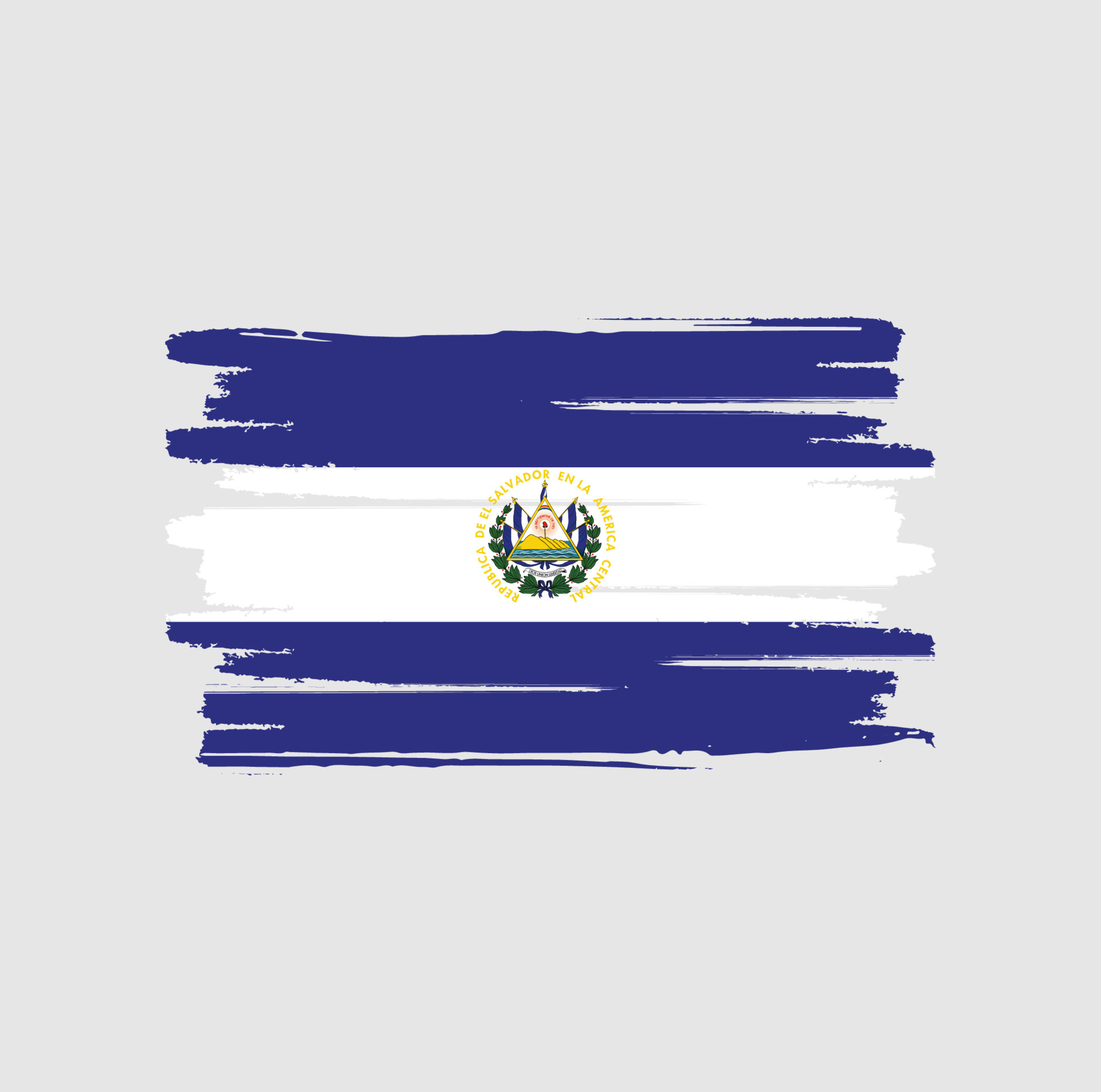 El Salvador flag brush strokes 5946105 Vector Art at Vecteezy