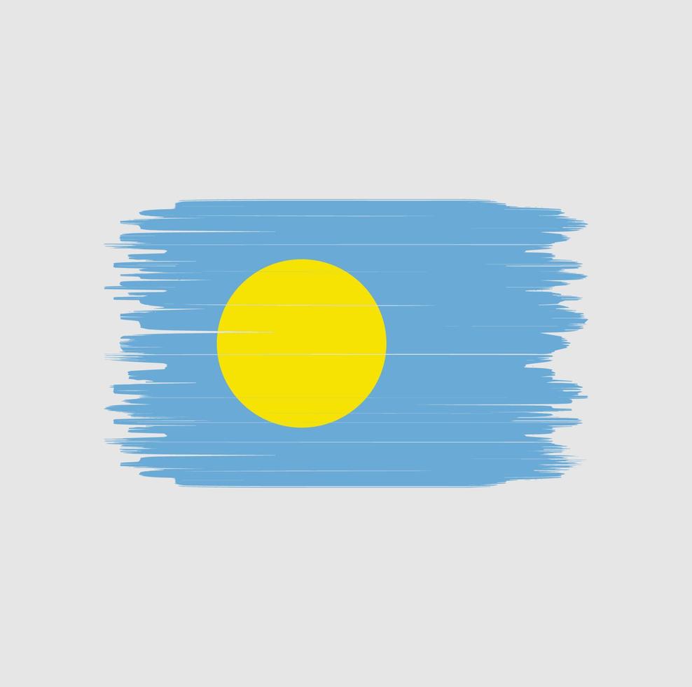 Palau flag brush stroke. National flag vector