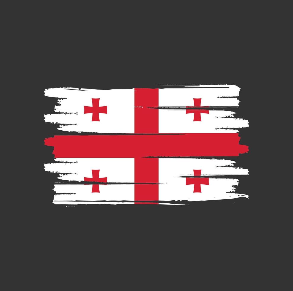 Georgia flag brush strokes vector