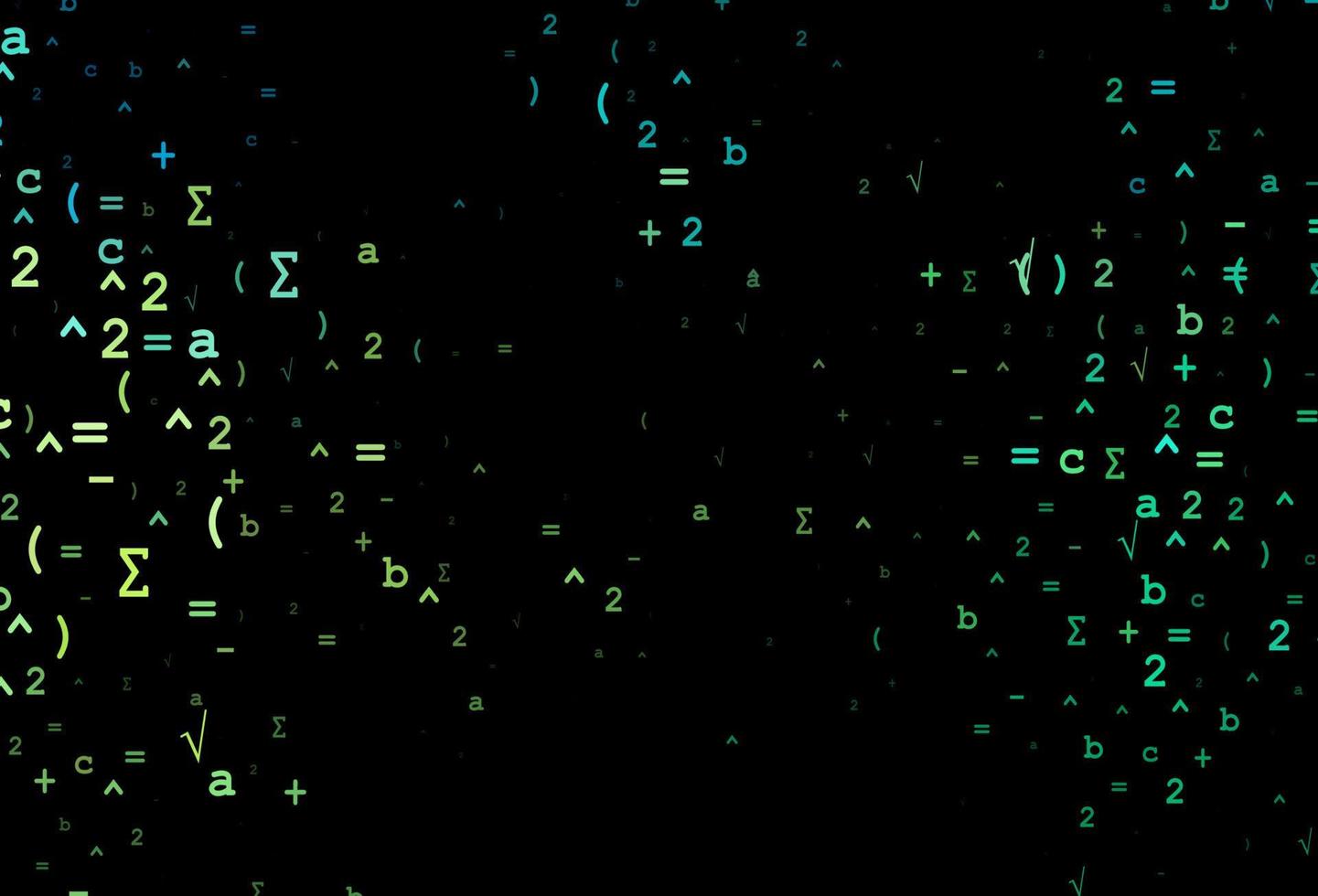 Dark Green, Yellow vector template with math simbols.