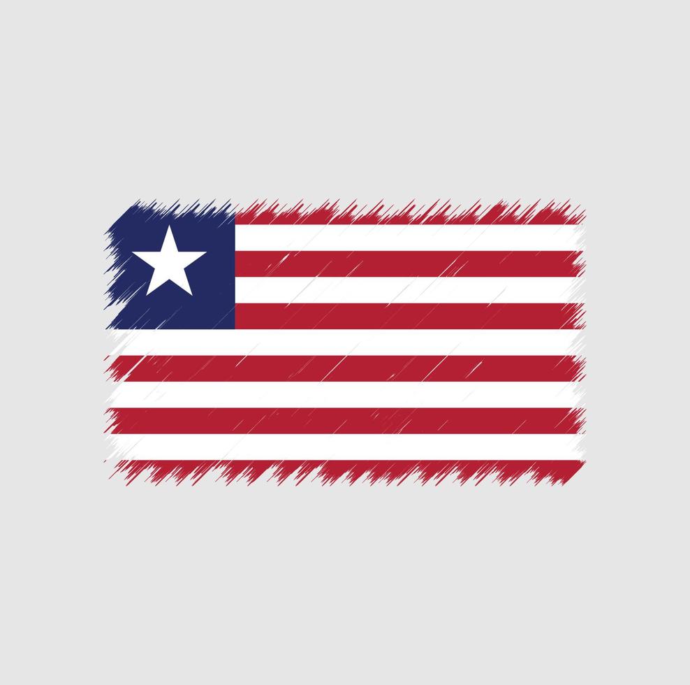 Liberia flag brush stroke. National flag vector