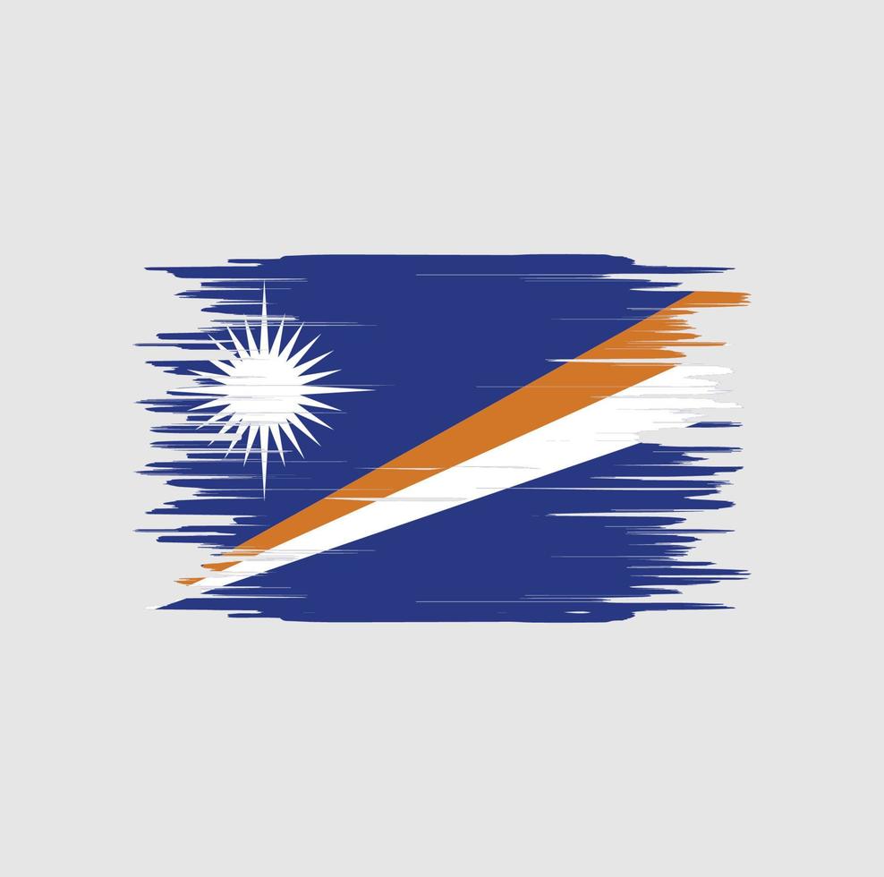 Marshall Islands flag brush stroke. National flag vector