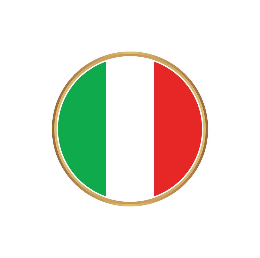 bandera de italia con marco dorado vector