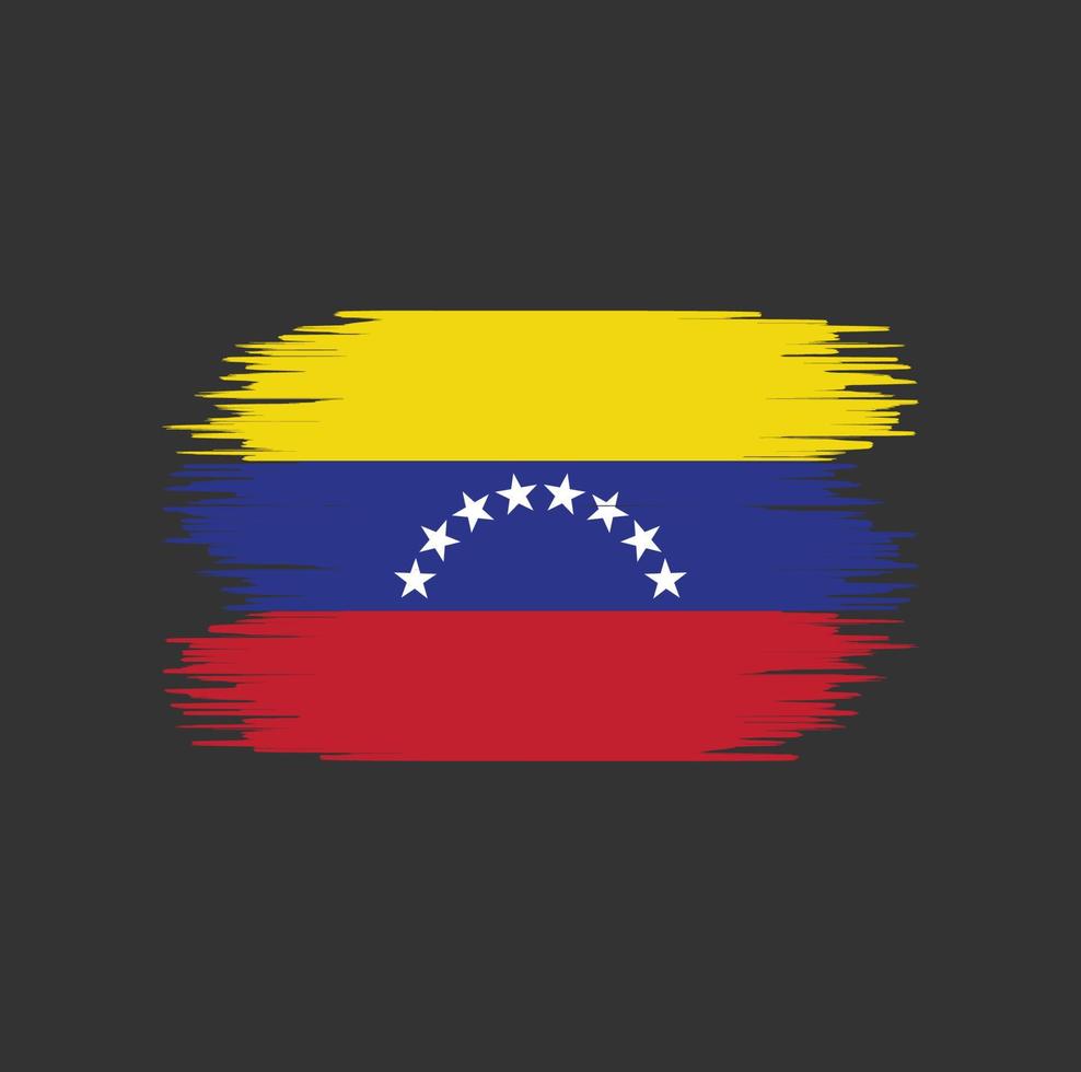 trazo de pincel de bandera de venezuela. bandera nacional vector