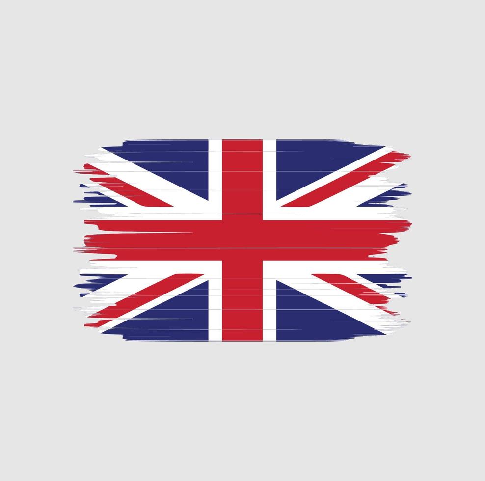 United Kingdom flag brush stroke. National flag vector