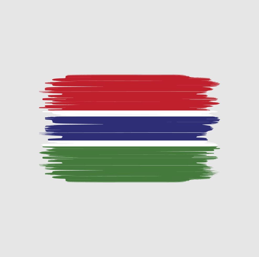 trazo de pincel de bandera de gambia. bandera nacional vector