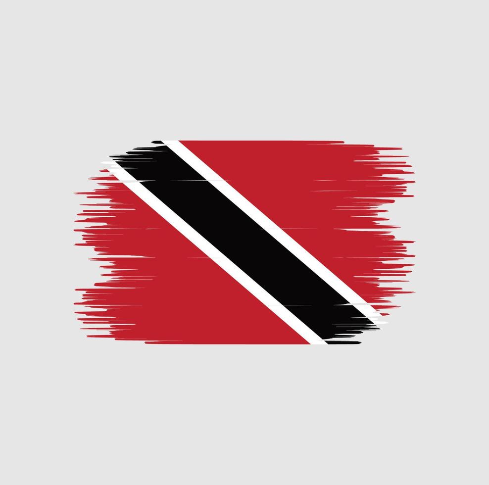 trazo de pincel de bandera de trinidad y tobago. bandera nacional vector