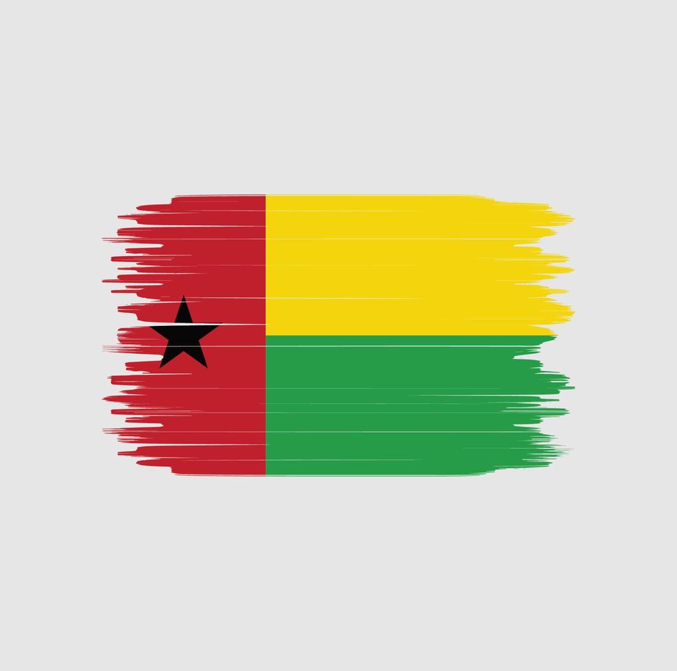 Guinea Bissau flag brush stroke. National flag vector