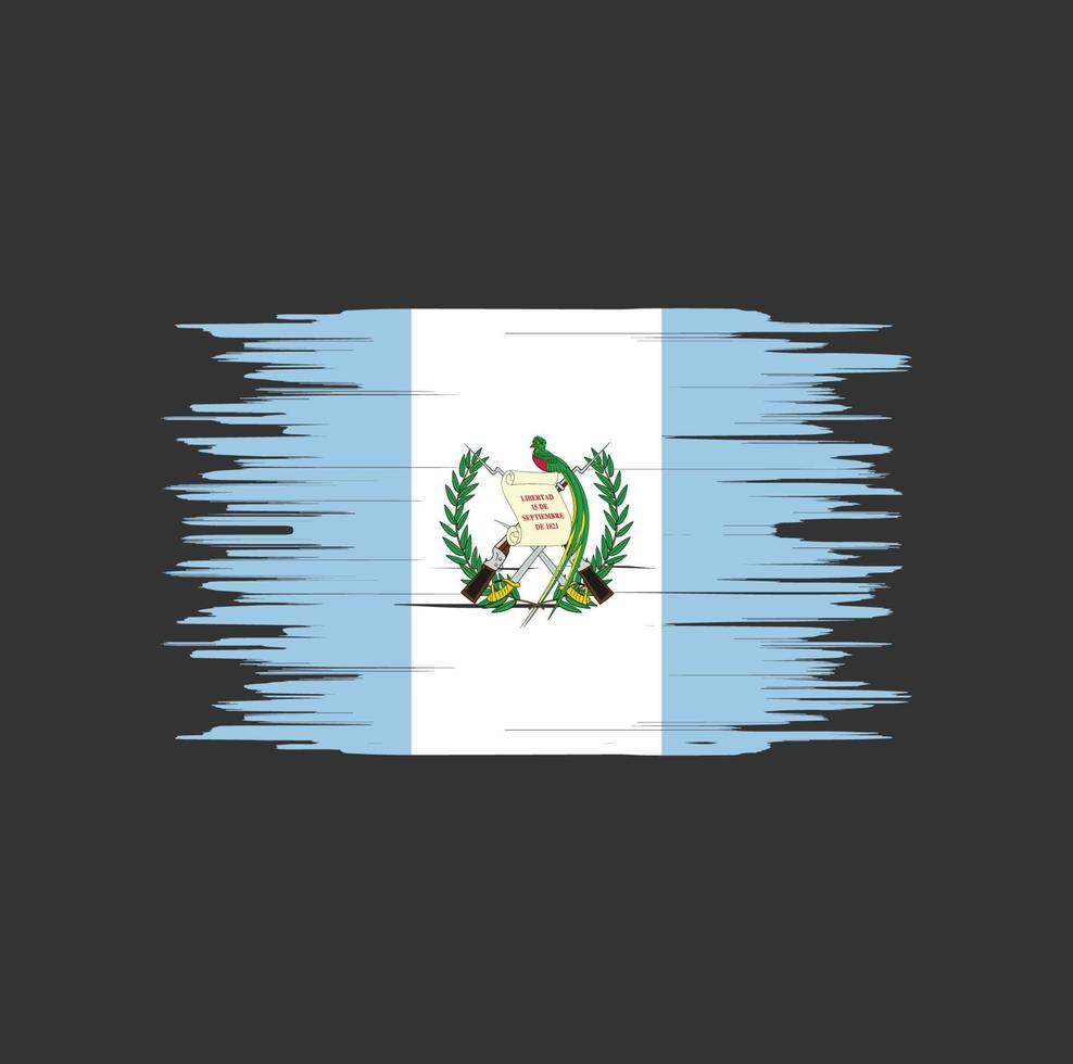 trazo de pincel de la bandera de guatemala. bandera nacional vector