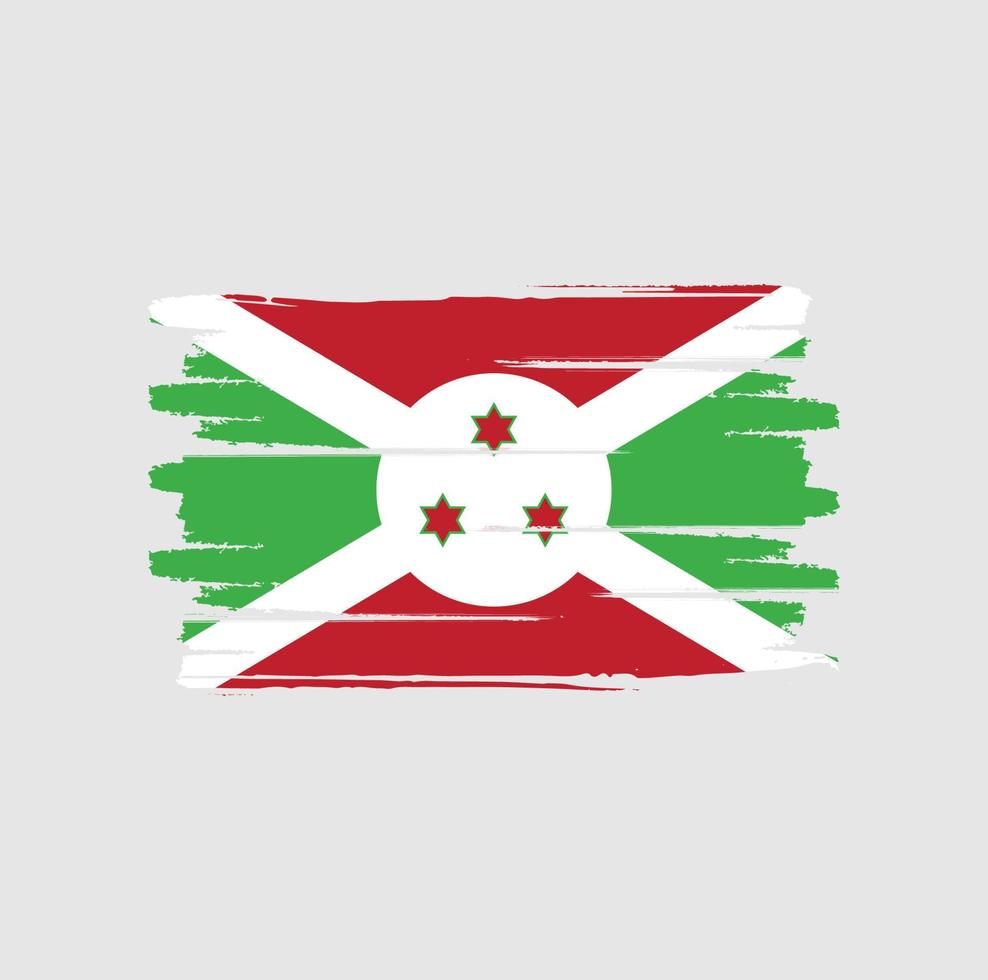 trazos de pincel de bandera de burundi vector