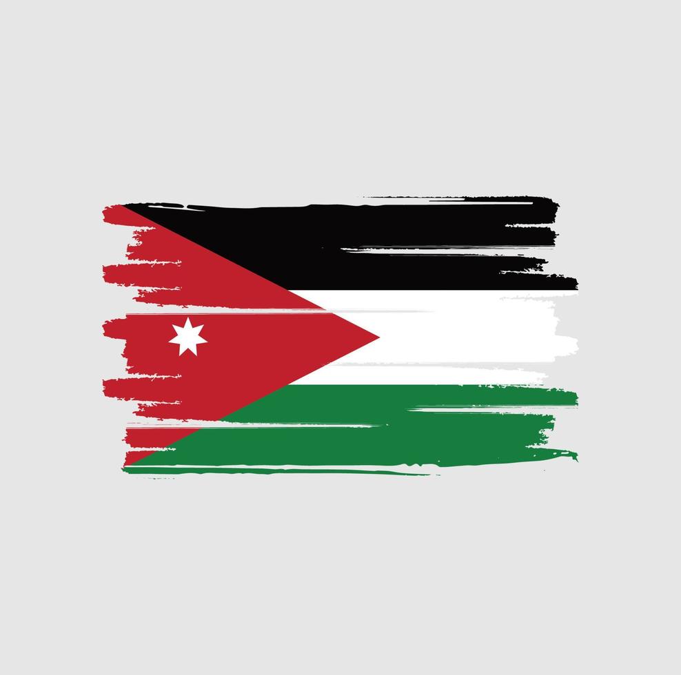 Jordan flag brush strokes vector