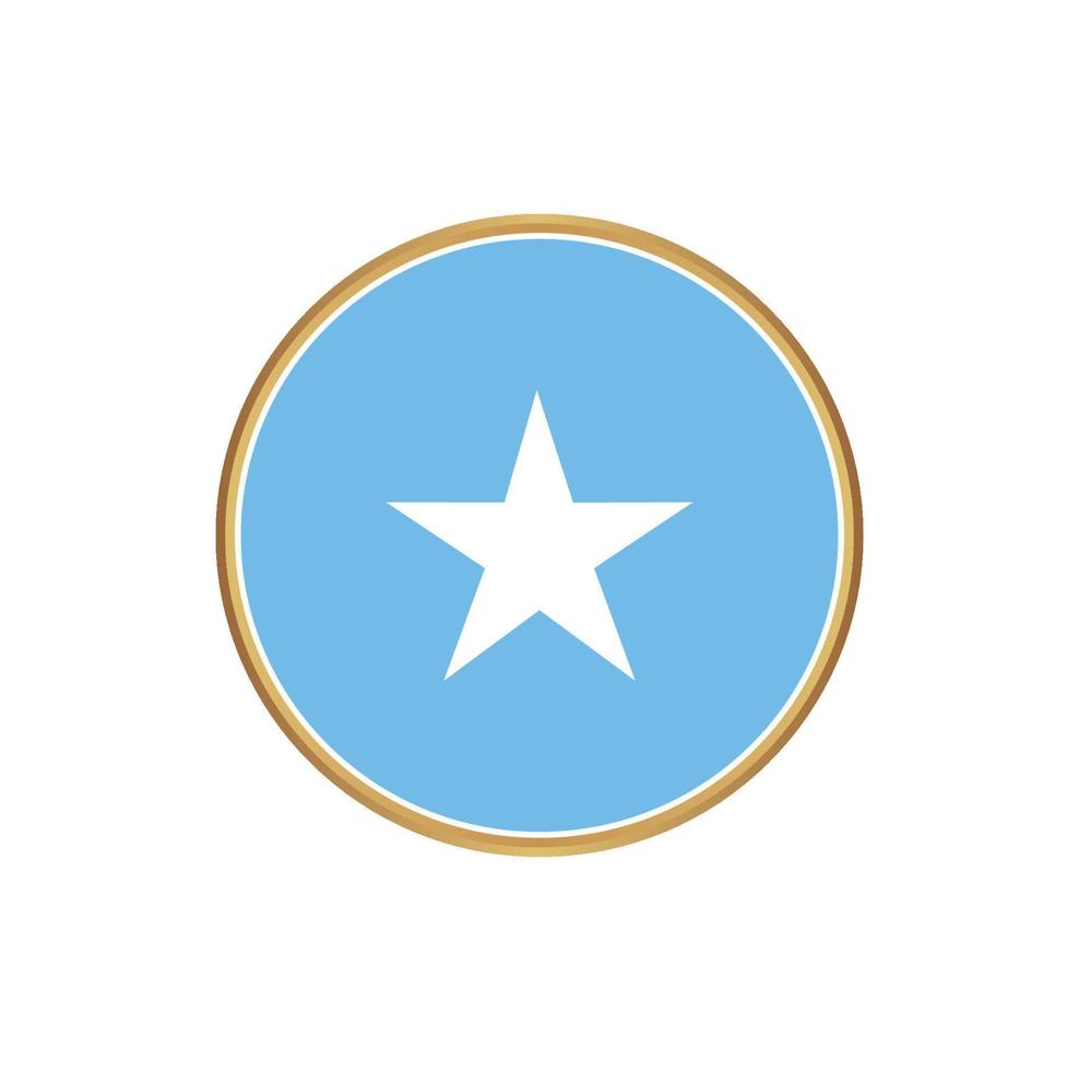 Somalia flag with golden frame vector