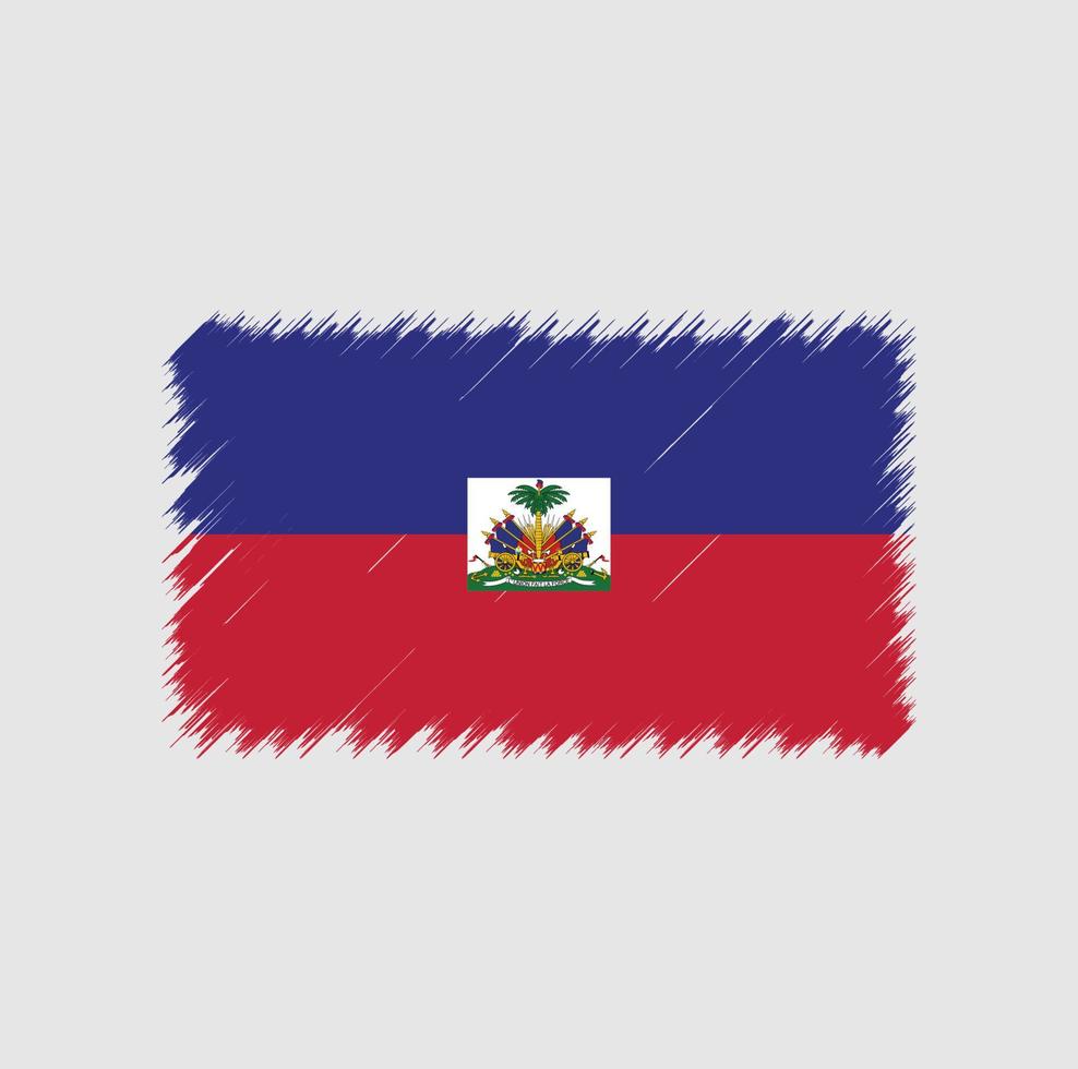 Haiti flag brush stroke. National flag vector