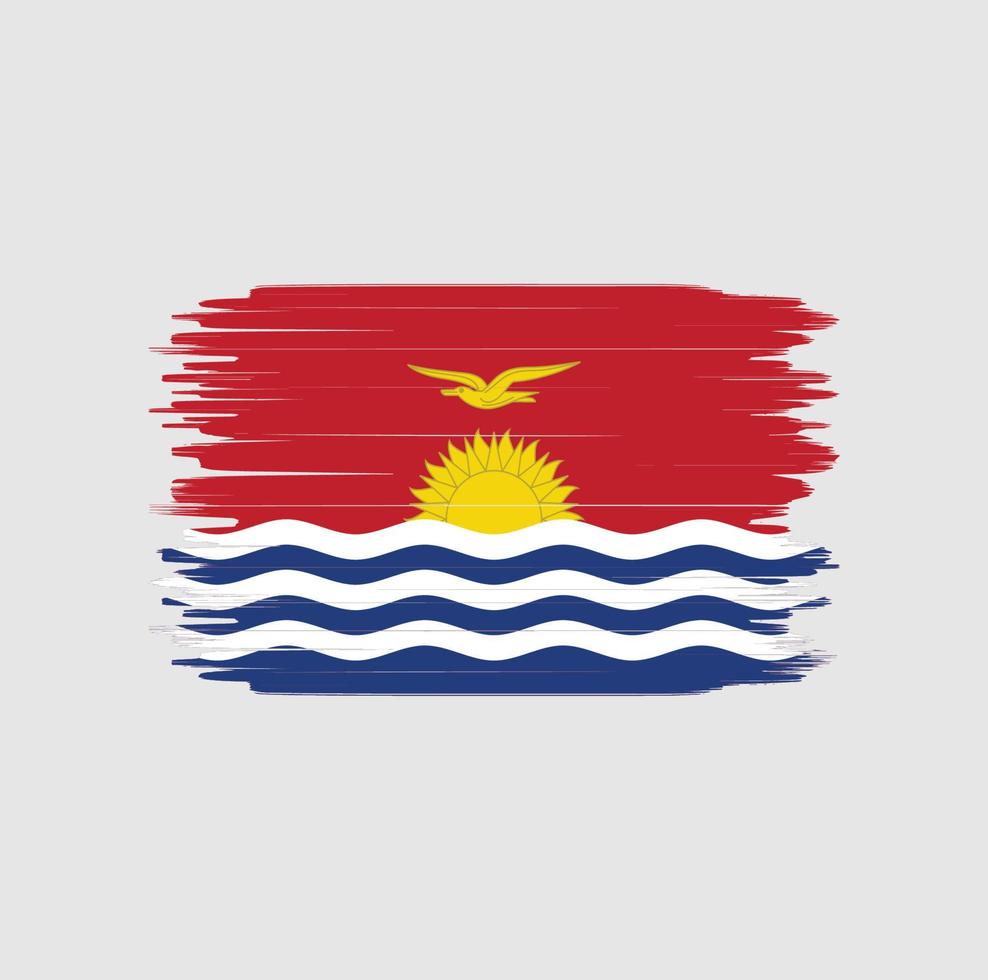 trazo de pincel de bandera de kiribati. bandera nacional vector