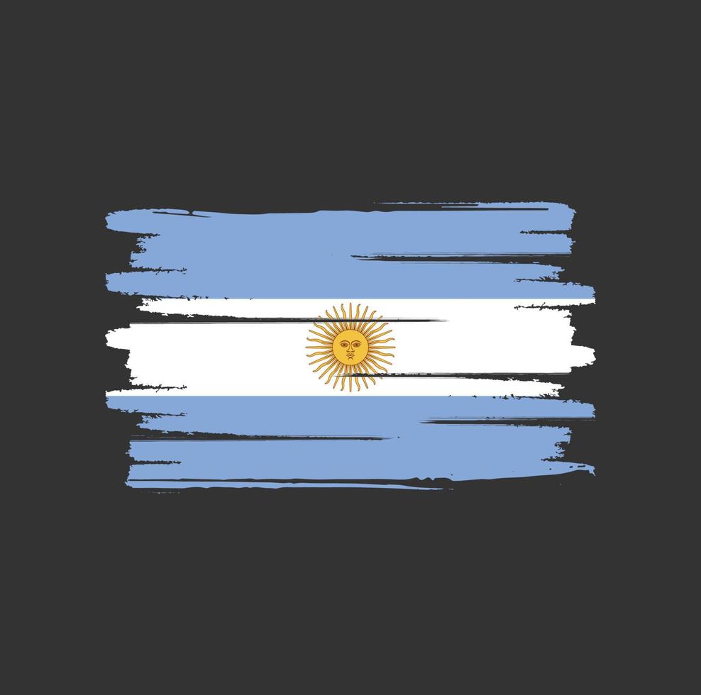 Argentina flag brush strokes vector