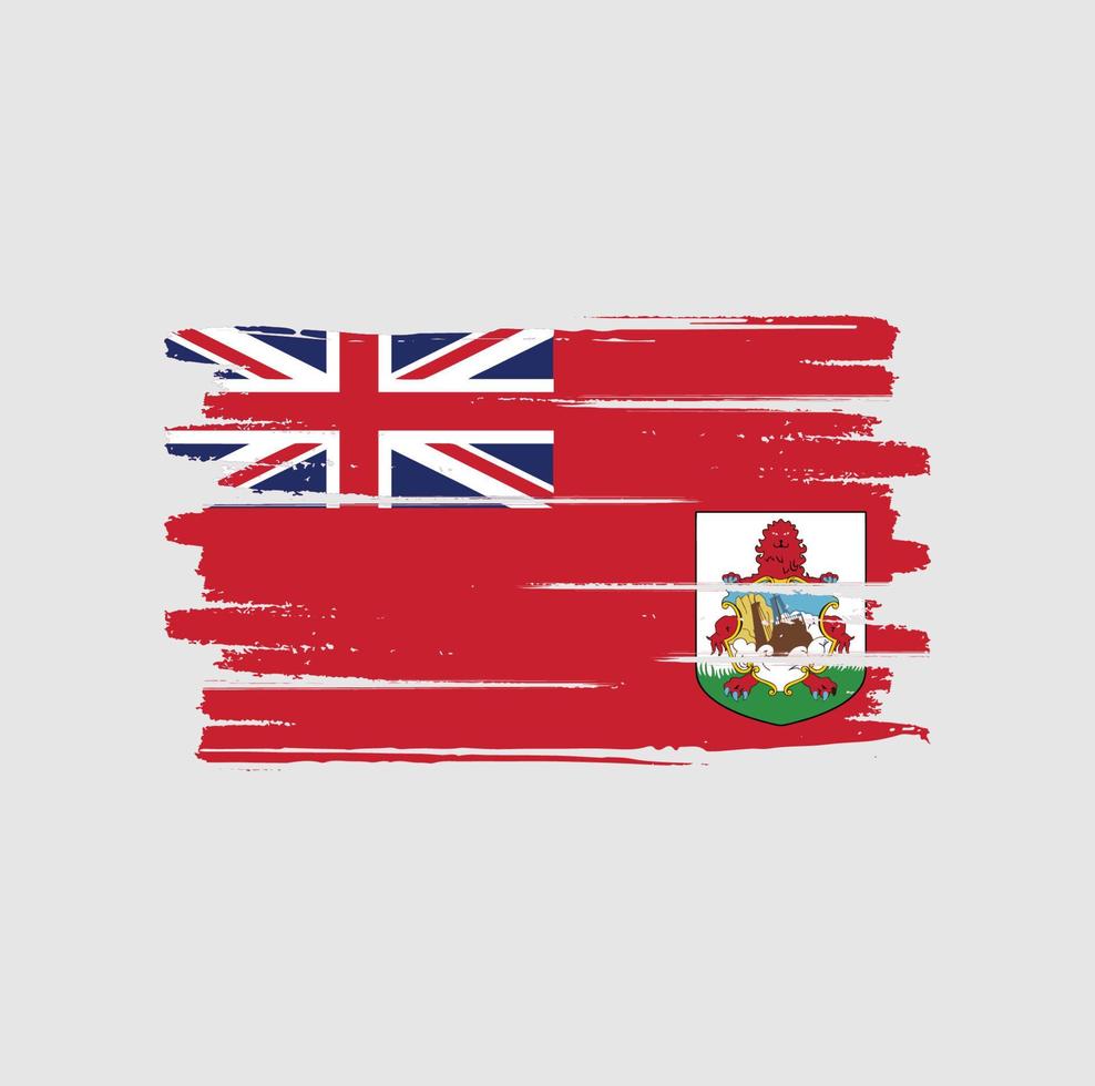 Bermuda flag brush strokes vector