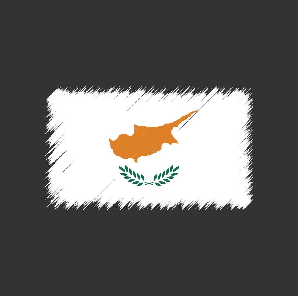 Cyprus flag brush stroke. National flag vector