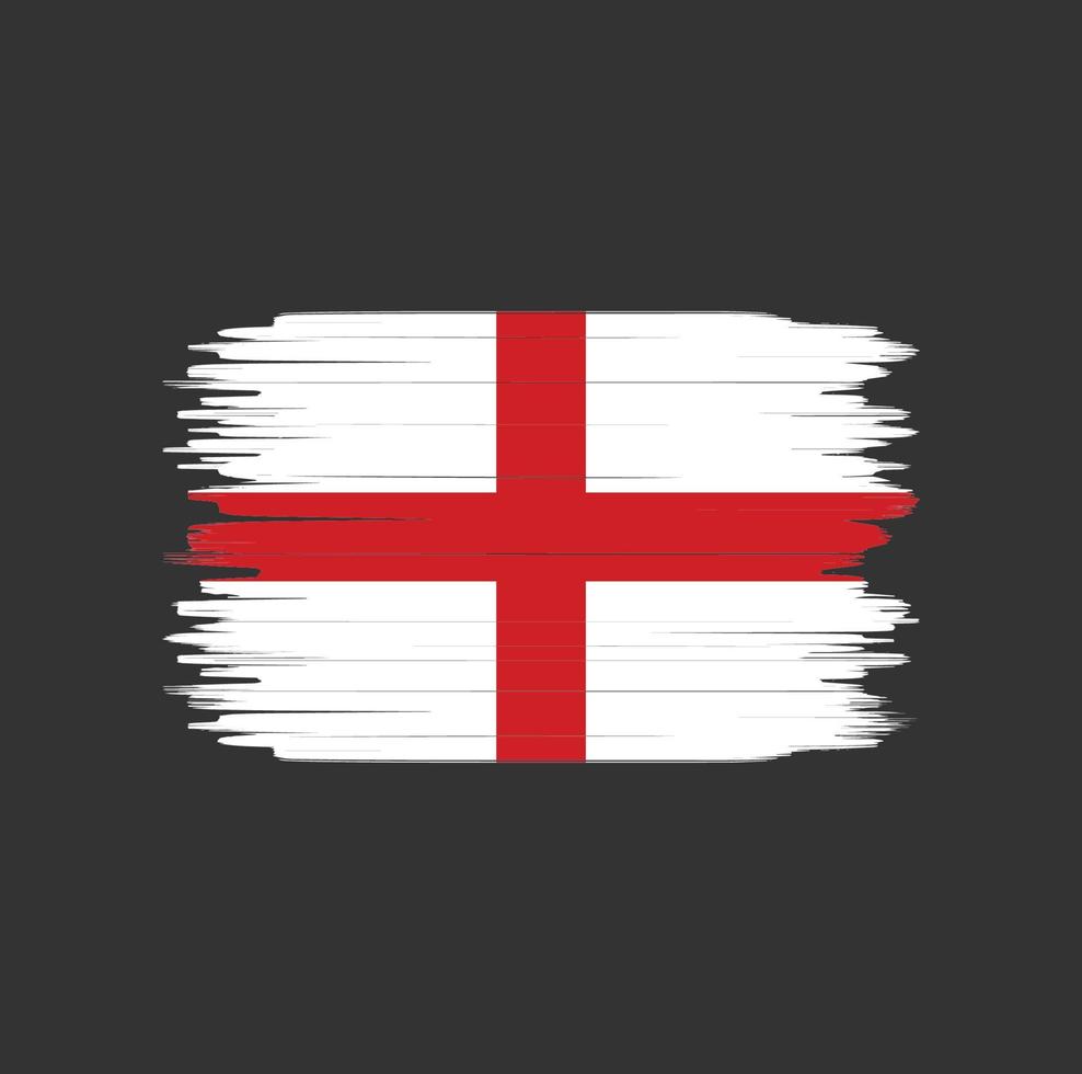 trazo de pincel de bandera de inglaterra. bandera nacional vector