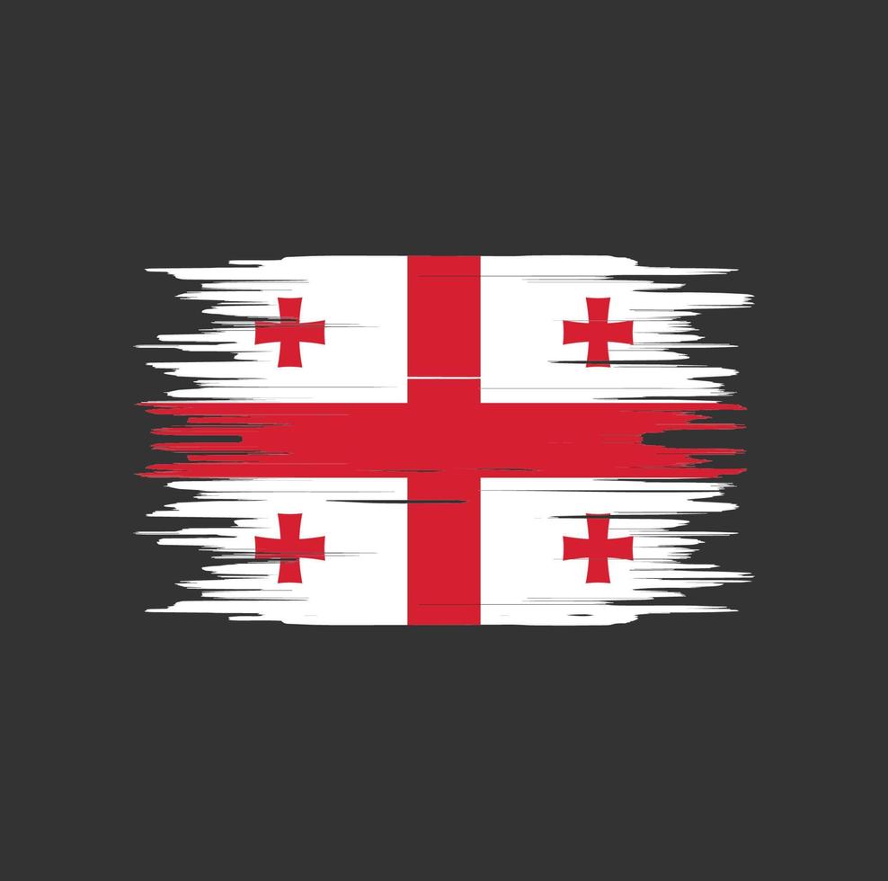 Georgia flag brush stroke. National flag vector