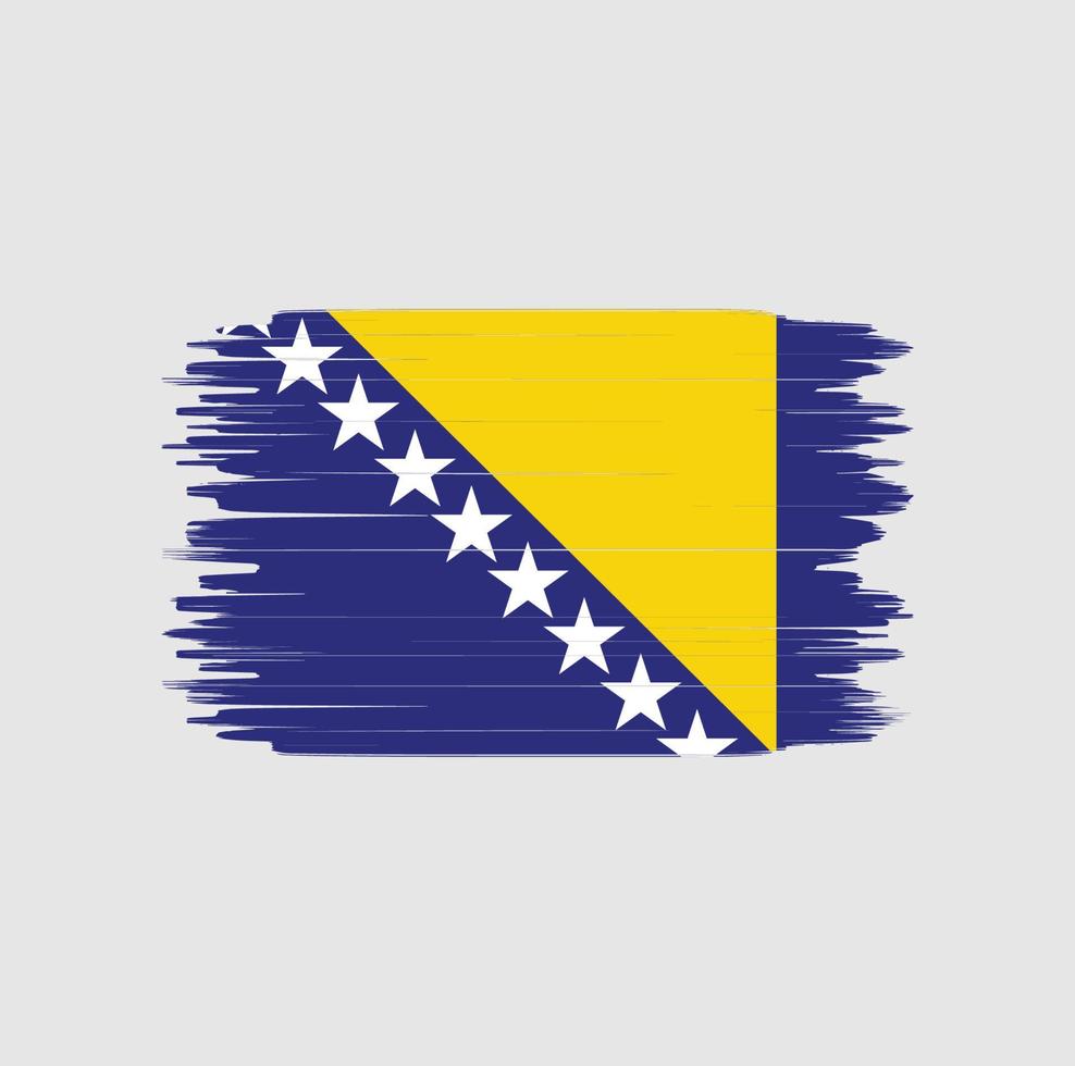 trazo de pincel de bandera de bosnia herzegovina. bandera nacional vector