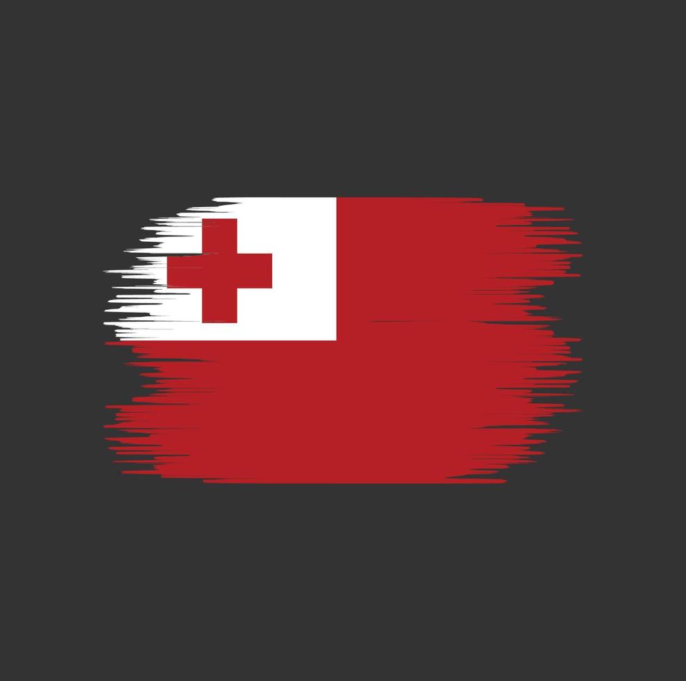 trazo de pincel de bandera de tonga. bandera nacional vector