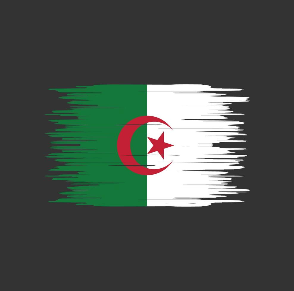 Algeria flag brush stroke. National flag vector
