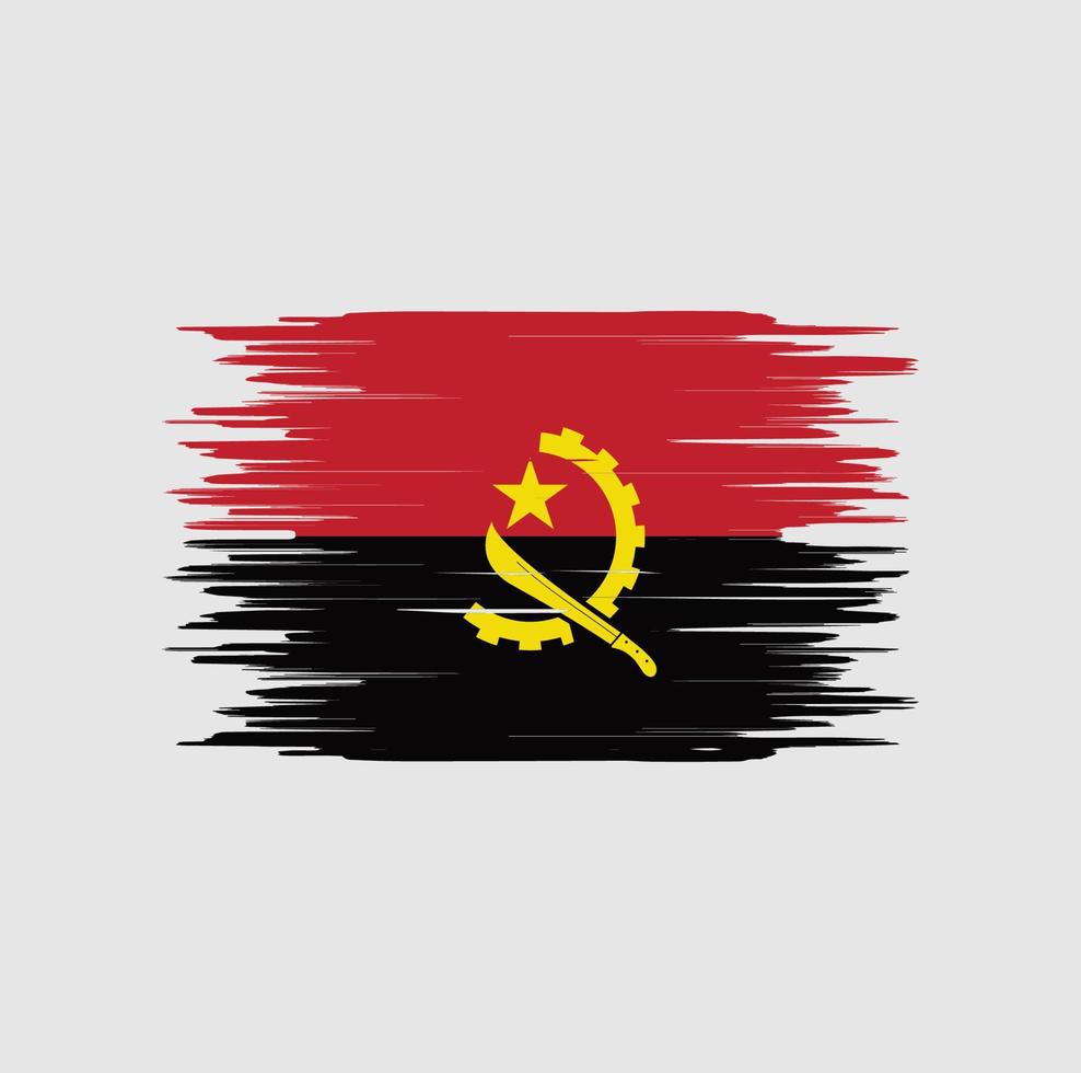 Angola flag brush stroke. National flag vector