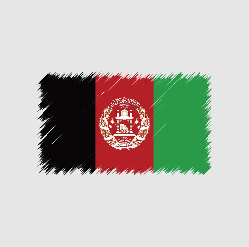 Afghanistan flag brush stroke. National flag vector