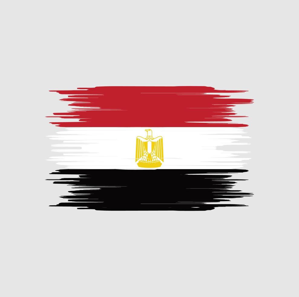 Egypt flag brush stroke. National flag vector