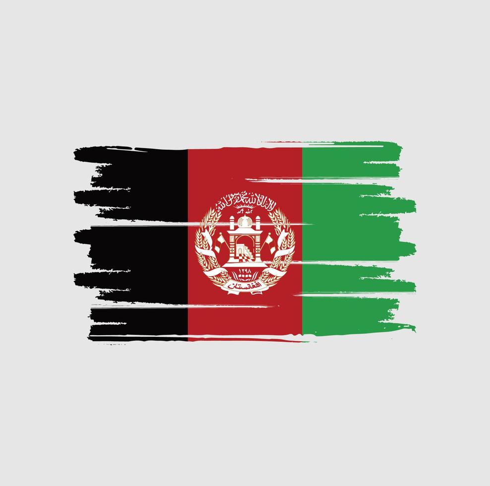 Afghanistan flag brush strokes vector