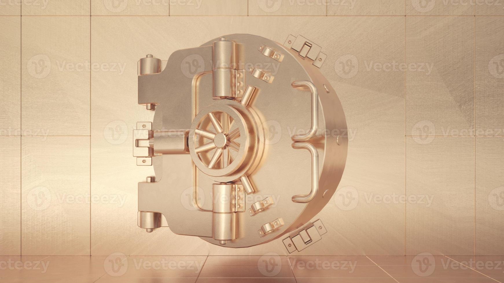 Bank vault. Security business and technology concept. 3d rendering photo