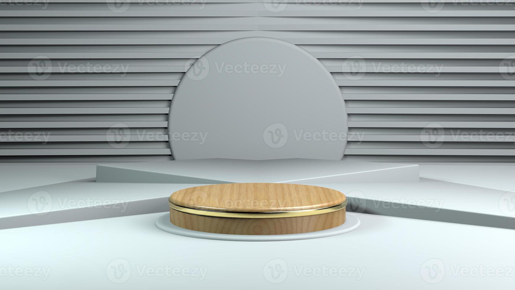 3D Podium for product presentation with Decoration background photo