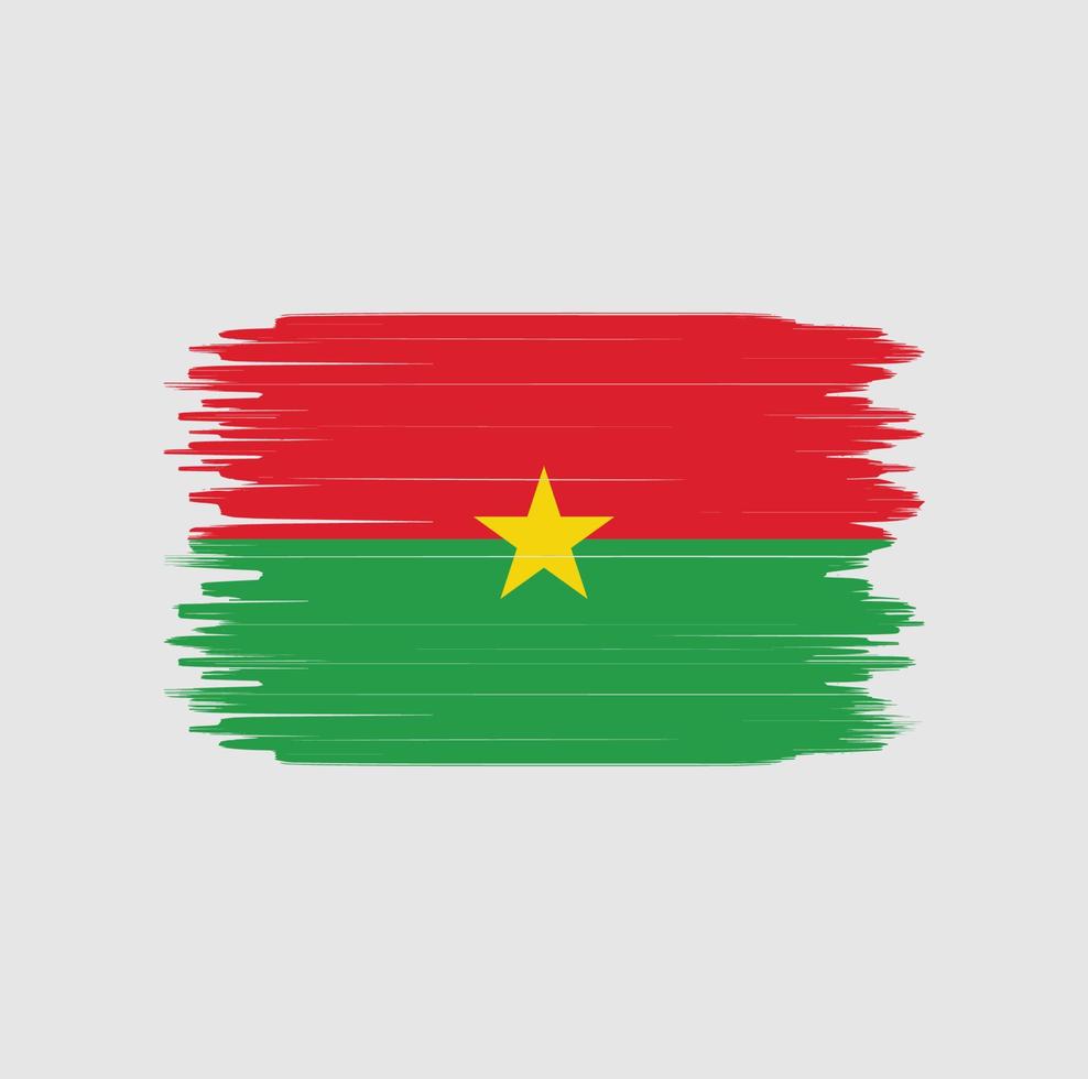 Burkina Faso flag brush stroke. National flag vector