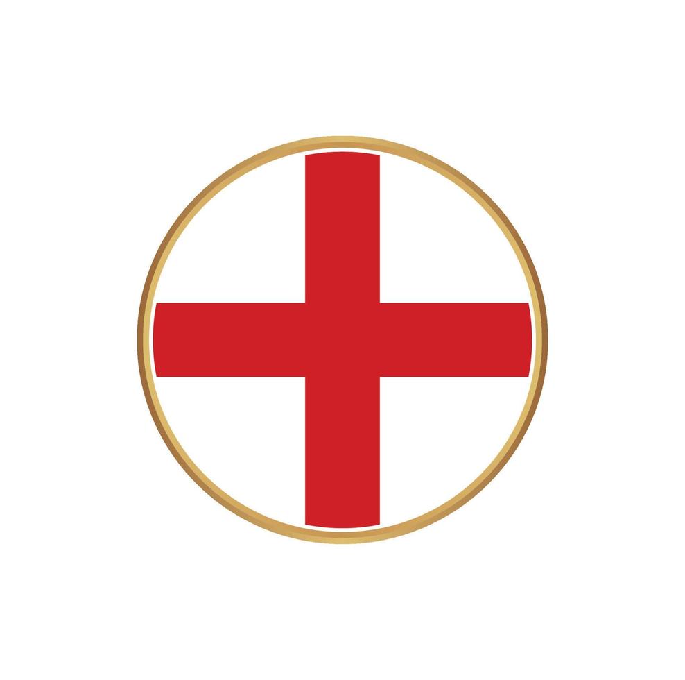 England flag with golden frame vector