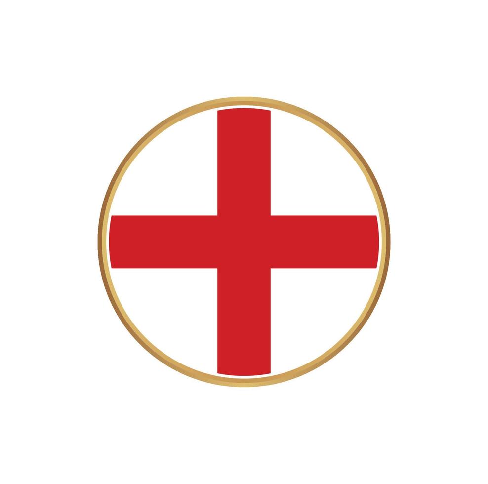 England flag with golden frame vector