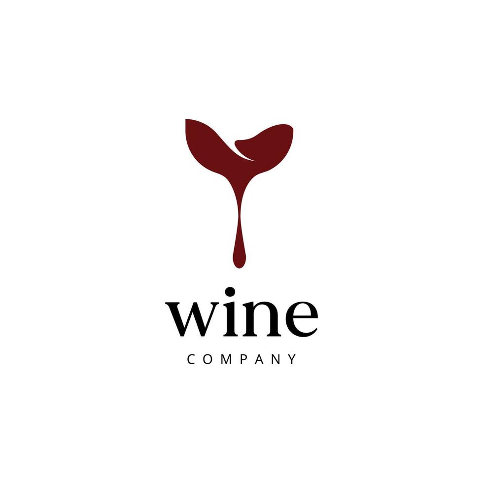 inspiración en el diseño del logotipo de la empresa de vinos elegante y limpio vector