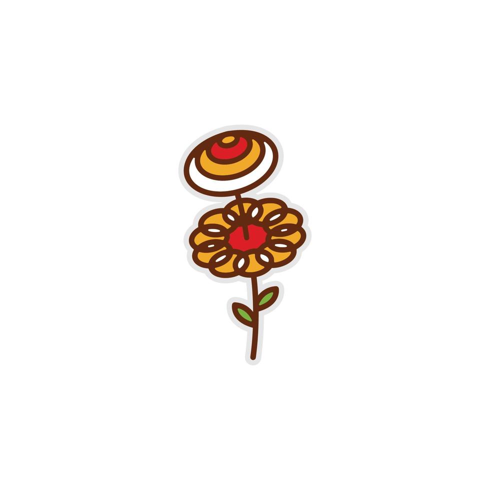 logotipo de flor abstracta. flor colorida con plantilla de logotipo de impresión femenina vector