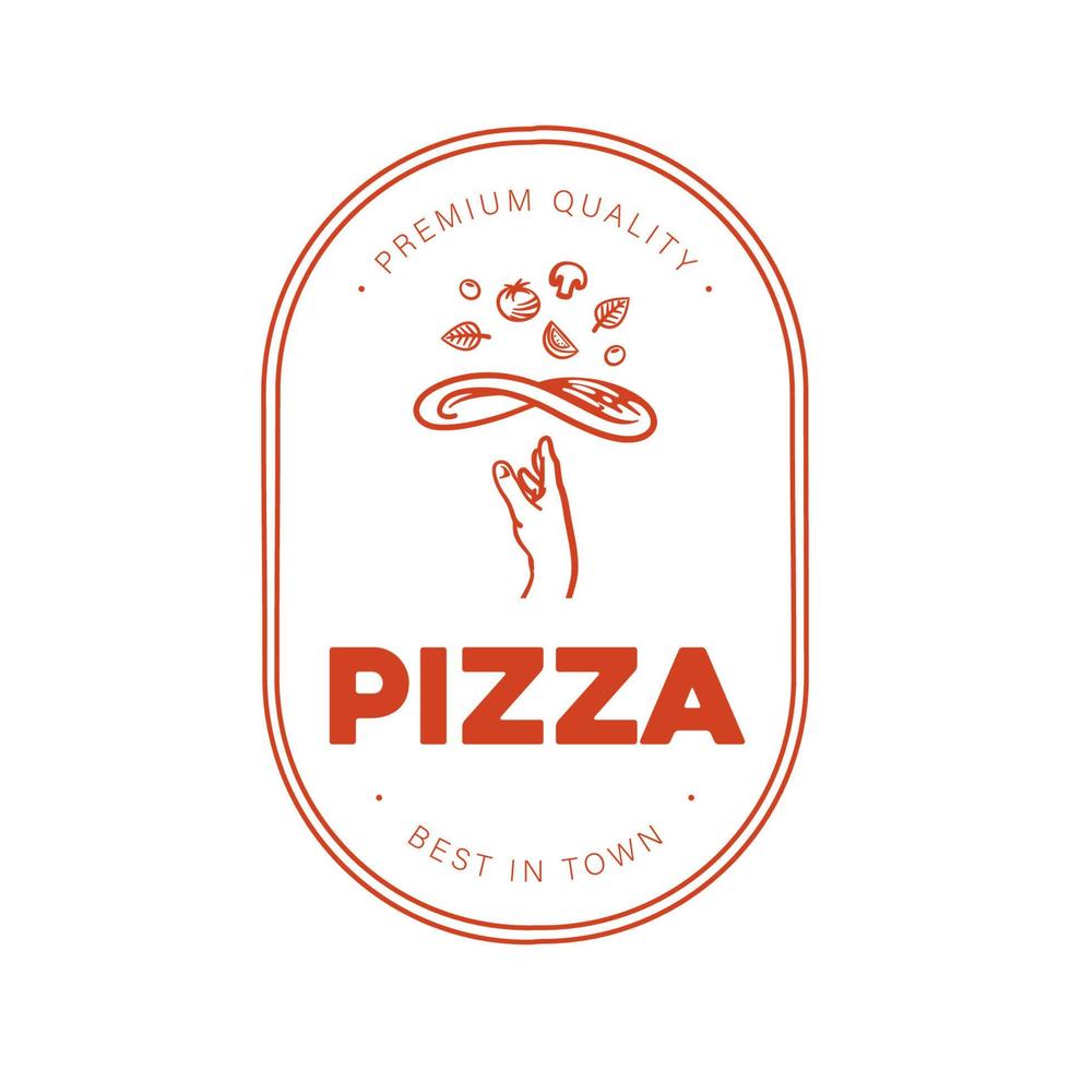 Western pizza mascot logo design inspiration vector