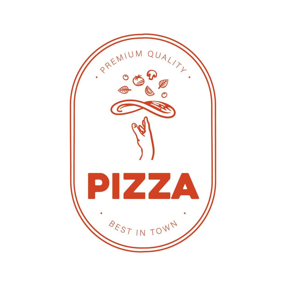 inspiración para el diseño del logotipo de la mascota de la pizza occidental vector